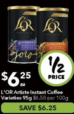 Ritchies L'OR Artiste Instant Coffee Varieties offer