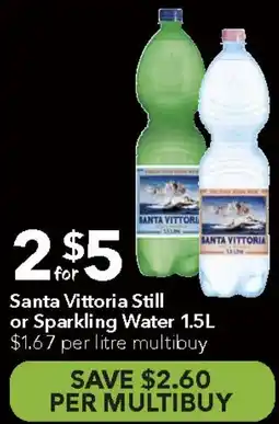 Ritchies Santa Vittoria Still or Sparkling Water offer