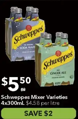 Ritchies Schweppes Mixer Varieties offer