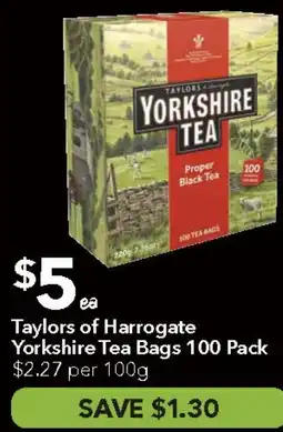 Ritchies Yorkshire Tea Bags offer