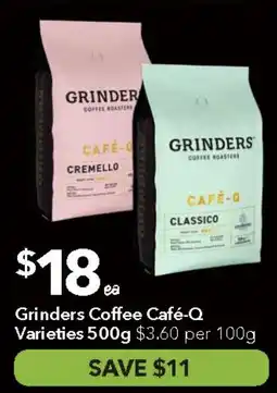 Ritchies Grinders Coffee Café-Q Varieties offer