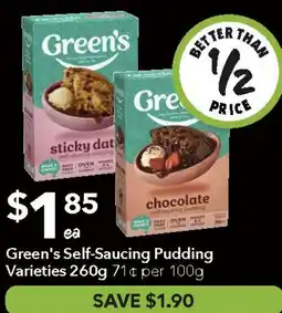 Ritchies Green's Self-Saucing Pudding Varieties offer