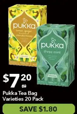 Ritchies Pukka Tea Bag Varieties offer