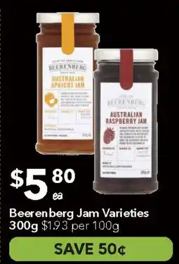 Ritchies Beerenberg Jam Varieties offer