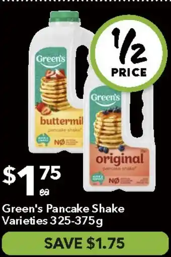 Ritchies Green's Pancake Shake Varieties offer