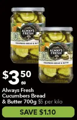 Ritchies Always Fresh Cucumbers Bread & Butter offer