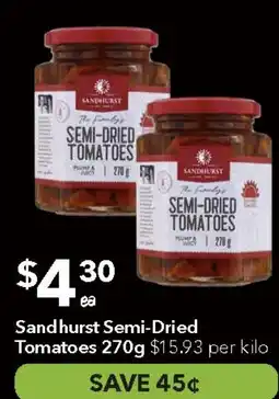 Ritchies Sandhurst Semi-Dried Tomatoes offer