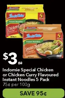 Ritchies Indomie Special Chicken or Chicken Curry Flavoured Instant Noodles offer