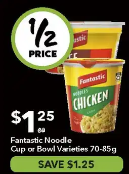Ritchies Fantastic Noodle Cup or Bowl Varieties offer