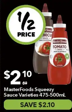 Ritchies MasterFoods Squeezy Sauce Varieties offer