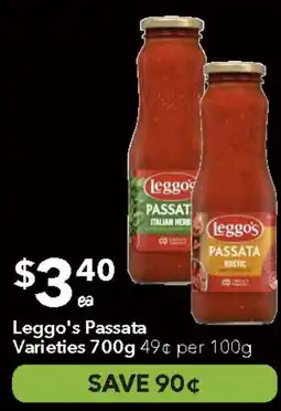 Ritchies Leggo's Passata Varieties offer