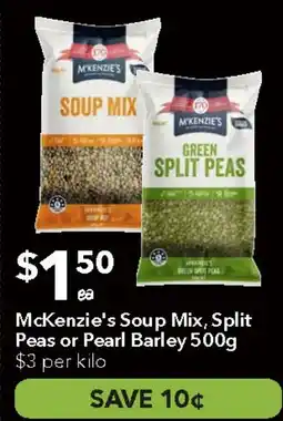 Ritchies McKenzie's Soup Mix, Split Peas or Pearl Barley offer