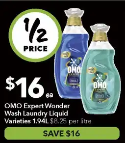 Ritchies OMO Expert Wonder Wash Laundry Liquid Varieties offer