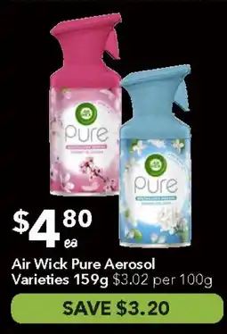 Ritchies Air Wick Pure Aerosol Varieties offer