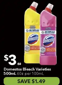 Ritchies Domestos Bleach Varieties offer