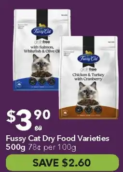 Ritchies Fussy Cat Dry Food Varieties offer