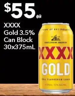 Ritchies XXXX Gold 3.5% Can Block offer