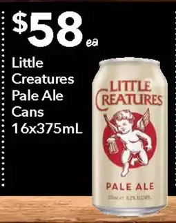 Ritchies Little Creatures Pale Ale Cans offer