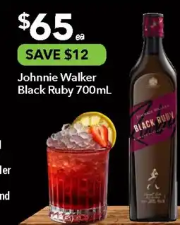 Ritchies Johnnie Walker Black Ruby offer