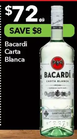 Ritchies Bacardi Carta Blanca offer