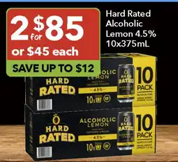 Ritchies Hard Rated Alcoholic Lemon 4.5% offer