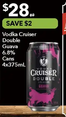 Ritchies Vodka Cruiser Double Guava Cans offer