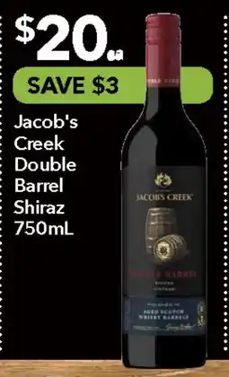 Ritchies Jacob's Creek Double Barrel Shiraz offer