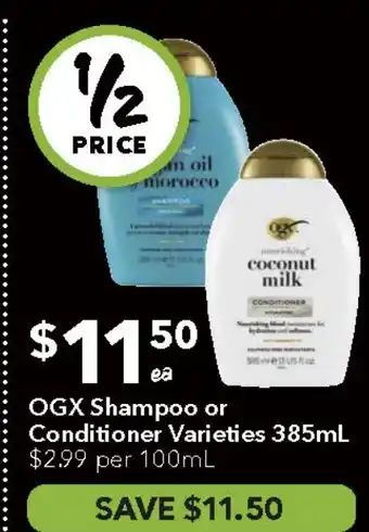 Ritchies OGX Shampoo or Conditioner Varieties offer