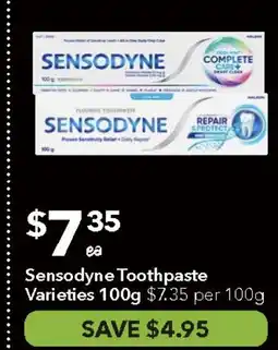 Ritchies Sensodyne Toothpaste Varieties offer