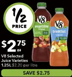 Ritchies V8 Selected Juice Varieties offer