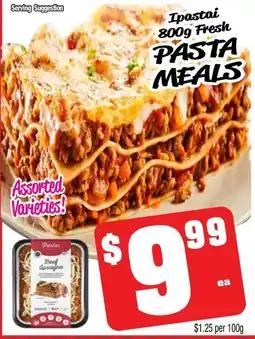 Farmer Jack's Pasta meals offer