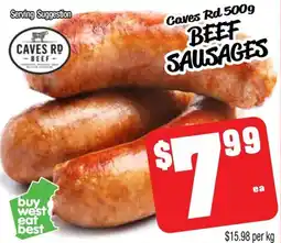 Farmer Jack's Beef sausages offer