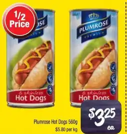 Farmer Jack's Plumrose Hot Dogs offer