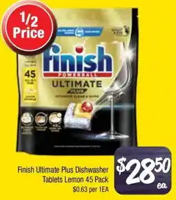 Farmer Jack's Finish Ultimate Plus Dishwasher Tablets Lemon offer