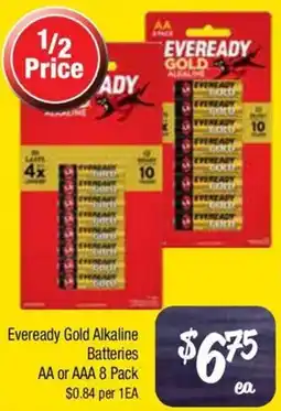 Farmer Jack's Eveready Gold Alkaline Batteries AA or AAA offer