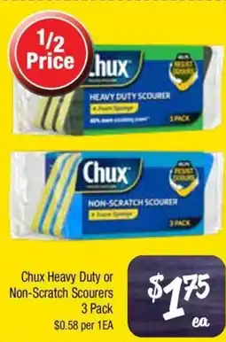 Farmer Jack's Chux Heavy Duty or Non-Scratch Scourers offer