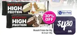Farmer Jack's Musashi Protein Bar offer