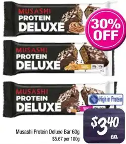 Farmer Jack's Musashi Protein Deluxe Bar offer