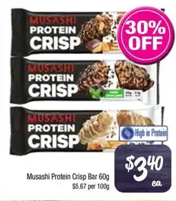Farmer Jack's Musashi Protein Crisp Bar offer
