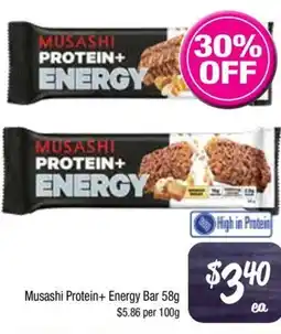 Farmer Jack's Musashi Protein+ Energy Bar offer