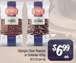 Farmer Jack's Olympic Choc Peanuts or Sultanas offer