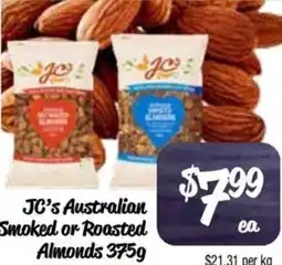Farmer Jack's JC's Australian Smoked or Roasted Almonds offer