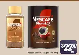 Farmer Jack's Nescafe Blend 43 or Gold offer