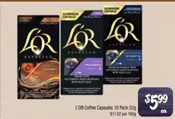 Farmer Jack's L'OR Coffee Capsules offer