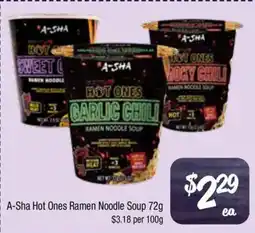 Farmer Jack's A-Sha Hot Ones Ramen Noodle Soup offer