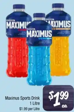 Farmer Jack's Maximus Sports Drink offer