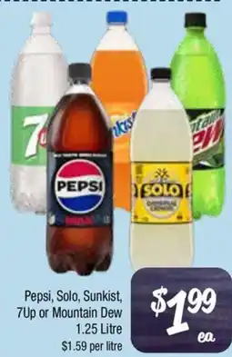 Farmer Jack's Pepsi, Solo, Sunkist, 7Up or Mountain Dew offer