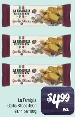 Farmer Jack's La Famiglia Garlic Slices offer