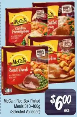 Farmer Jack's McCain Red Box Plated Meals offer