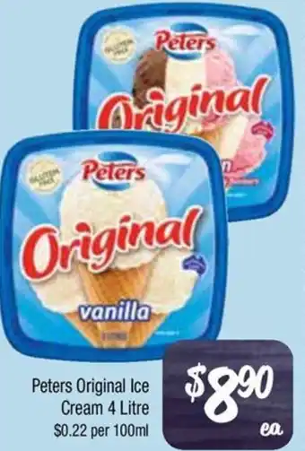 Farmer Jack's Peters Original Ice Cream offer